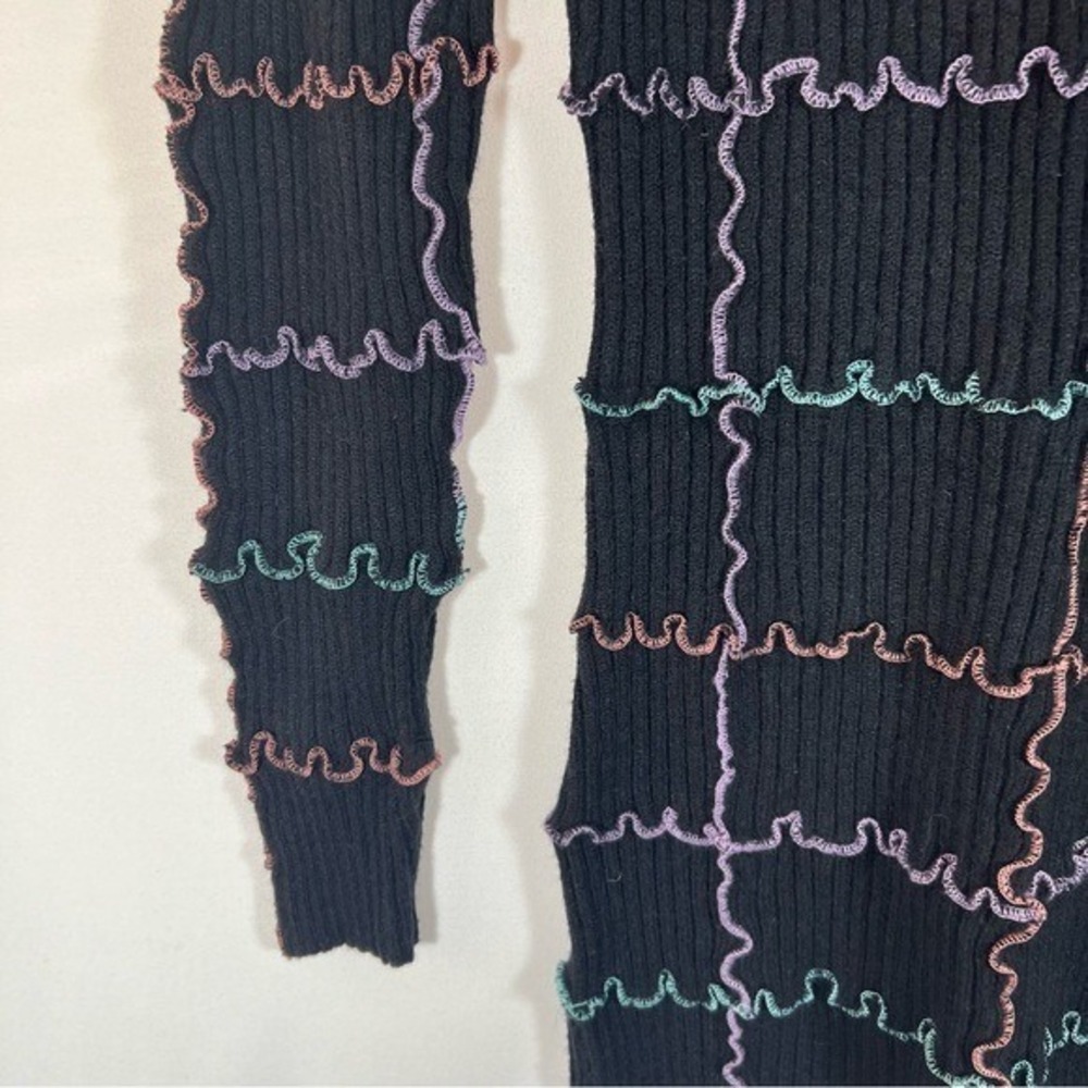 Black Stretchy Sweater Dress Size Large - Picture 4 of 13